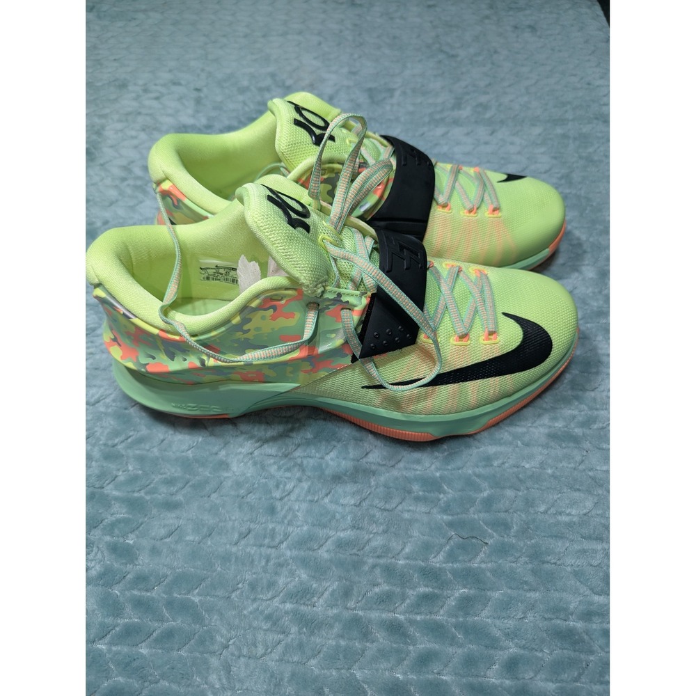 Nike KD 7 Easter Liquid Lime Sunset Glow Basketball Shoes 653996-304 Mens 11